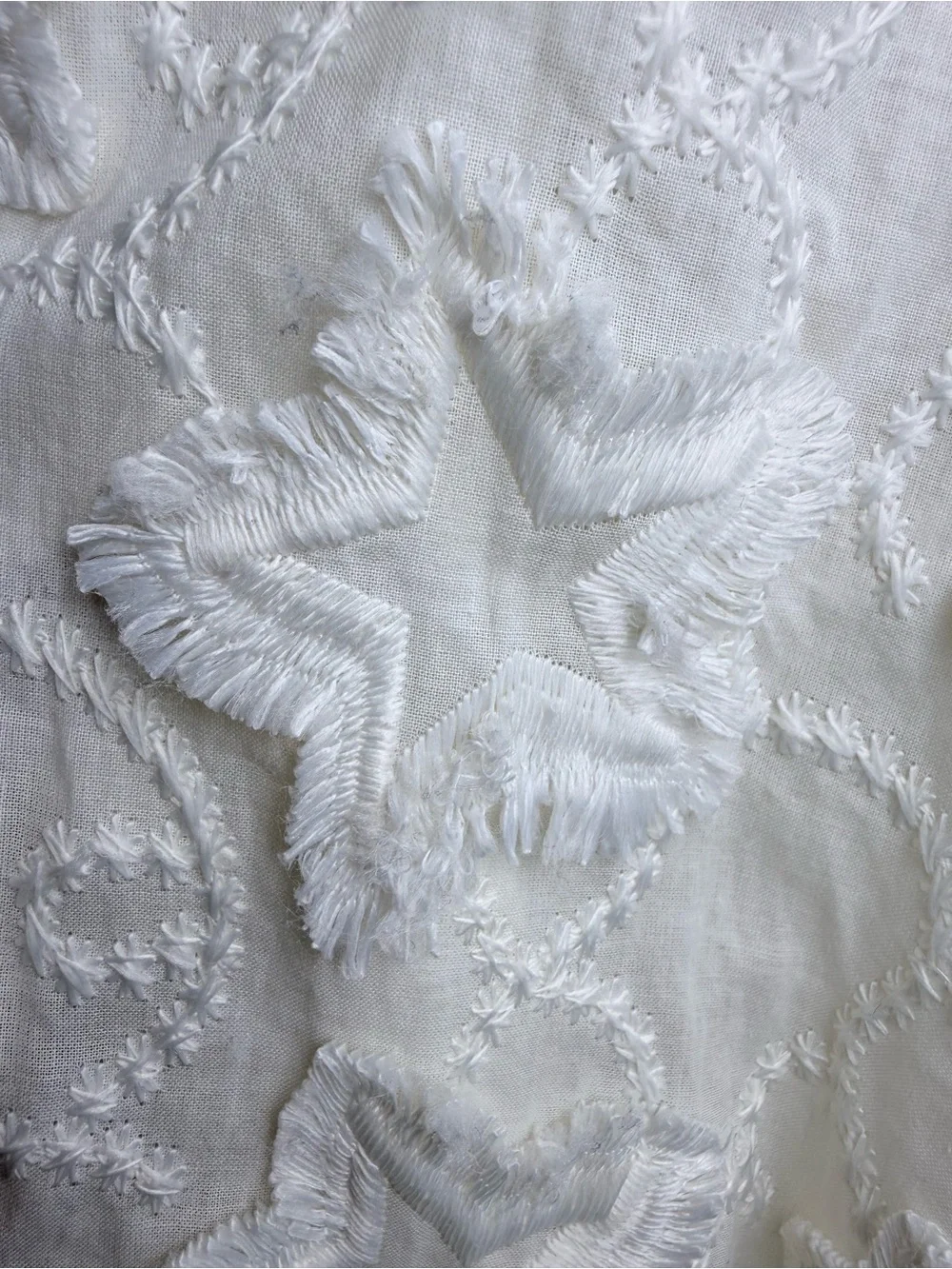 FARM Rio Off White 3D Stars Embroidered Blouse NWT Size S $195